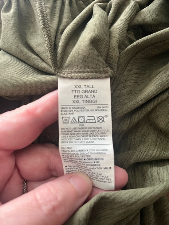 Old Navy XXL Tall Olive Green Sleeveless V-Neck Drawstring Jumpsuit NWOT - Picture 5 of 6